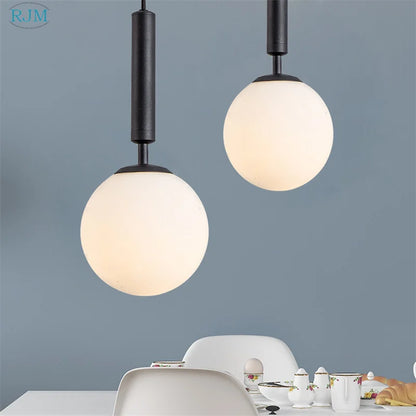 DecorBites™ Glass Ball LED Pendant Light: Nordic Modern, Single Head, Creative Design