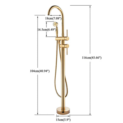 DecorBites™ Gold Tub Sink Faucet with Handshower