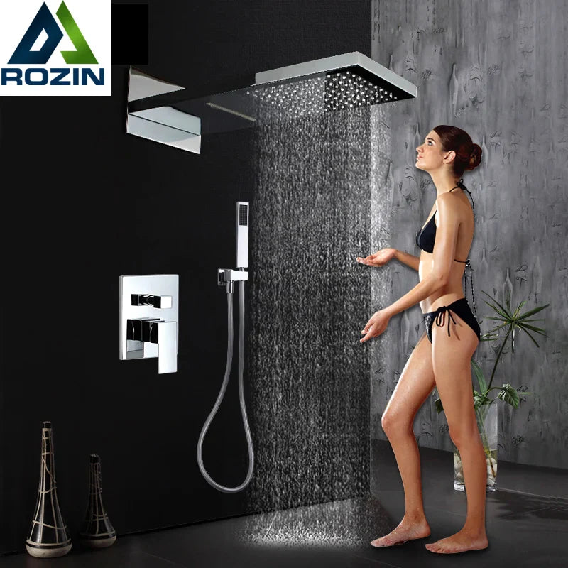 Golden Chrome Shower Set