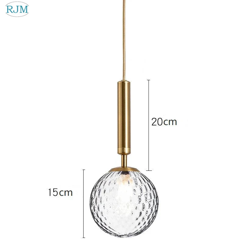 DecorBites™ Glass Ball LED Pendant Light: Nordic Modern, Single Head, Creative Design