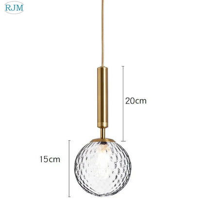 DecorBites™ Glass Ball LED Pendant Light: Nordic Modern, Single Head, Creative Design