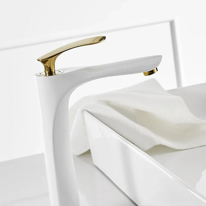 DecorBites™ Gold Chrome Finish Brass Basin Faucet Hot Cold Water Mixer