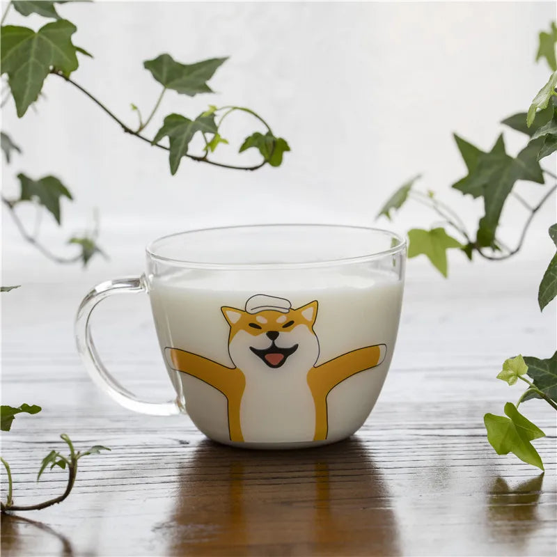 DecorBites™ Killer Whale Glass Coffee Mug 350ml: Cute Polar Bear Tea Cup Heat Resistant Glass Beer Mug