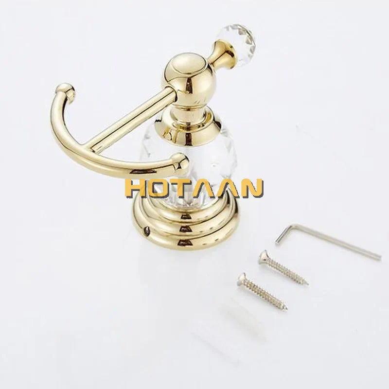 Gold Crystal Robe Hook