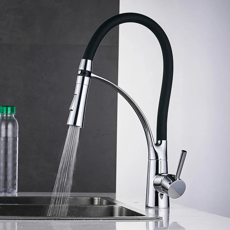 Brass LED Kitchen Faucet
