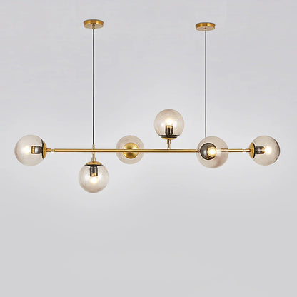 DecorBites™ Glass Ball LED Chandelier: Nordic Industrial Edison Lighting Fixture