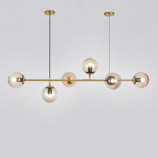 DecorBites™ Glass Ball LED Chandelier: Nordic Industrial Edison Lighting Fixture