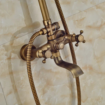 DecorBites™ Dual Handle Shower Faucet Set with 8" Rain Shower Head