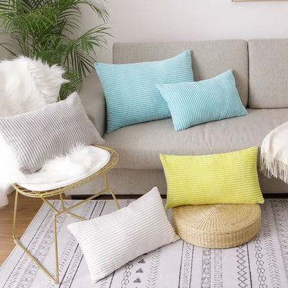 DecorBites™ Corduroy Flocking Velvet Pillow Cover 40x60cm