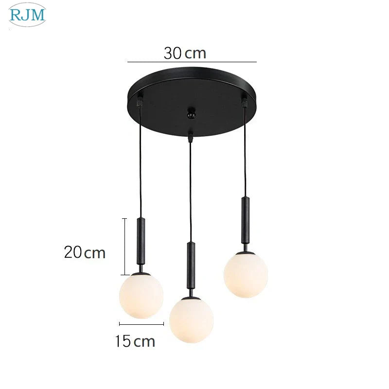DecorBites™ Glass Ball LED Pendant Light: Nordic Modern, Single Head, Creative Design