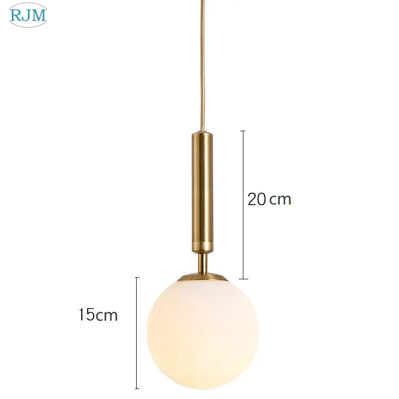 DecorBites™ Glass Ball LED Pendant Light: Nordic Modern, Single Head, Creative Design