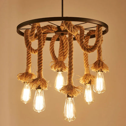 DecorBites™ Industrial Loft Chandelier for Living Room, Dining Room, Restaurant, and Bar