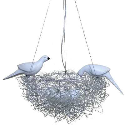 DecorBites™ Bird's Nest Pendant Lights Gold Silver Aluminum Wire Nordic Art E27 Restaurant Bedroom