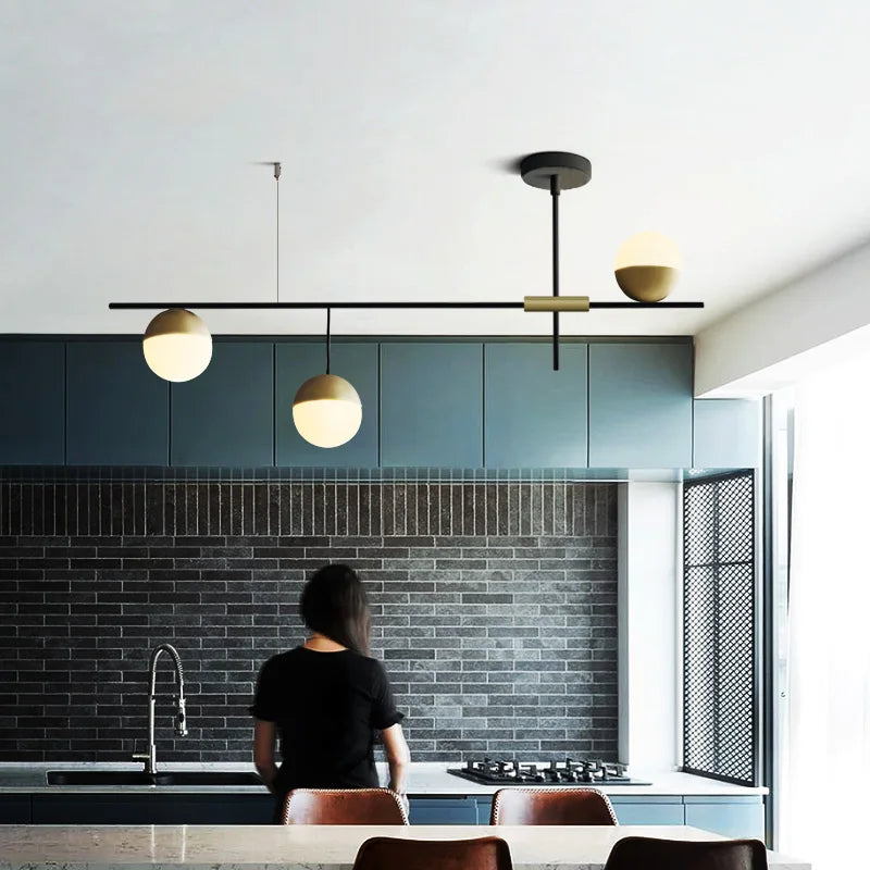 DecorBites™ Glass Ball Pendant Lights for Modern Luxury Living Room and Restaurant