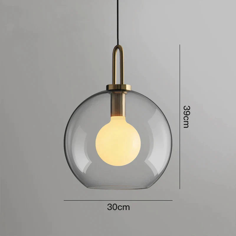 DecorBites™ Glass Ball Pendant Lights for Living Room, Dining Room, Bar - Luxury Industrial Style