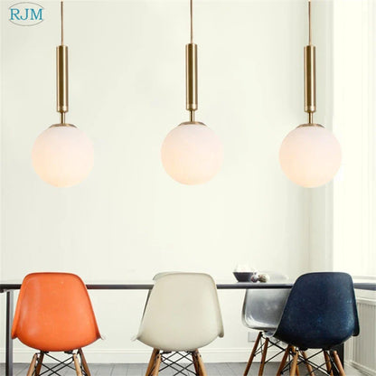 DecorBites™ Glass Ball LED Pendant Light: Nordic Modern, Single Head, Creative Design