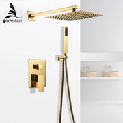 Brass Gold Rain Shower Set