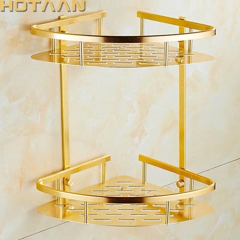 Gold Aluminum Shower Shelf