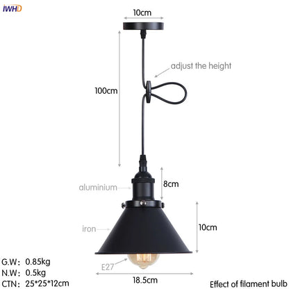 DecorBites™ Gold Retro Edison LED Pendant Lights for Dinning Living Room Industrial Decor