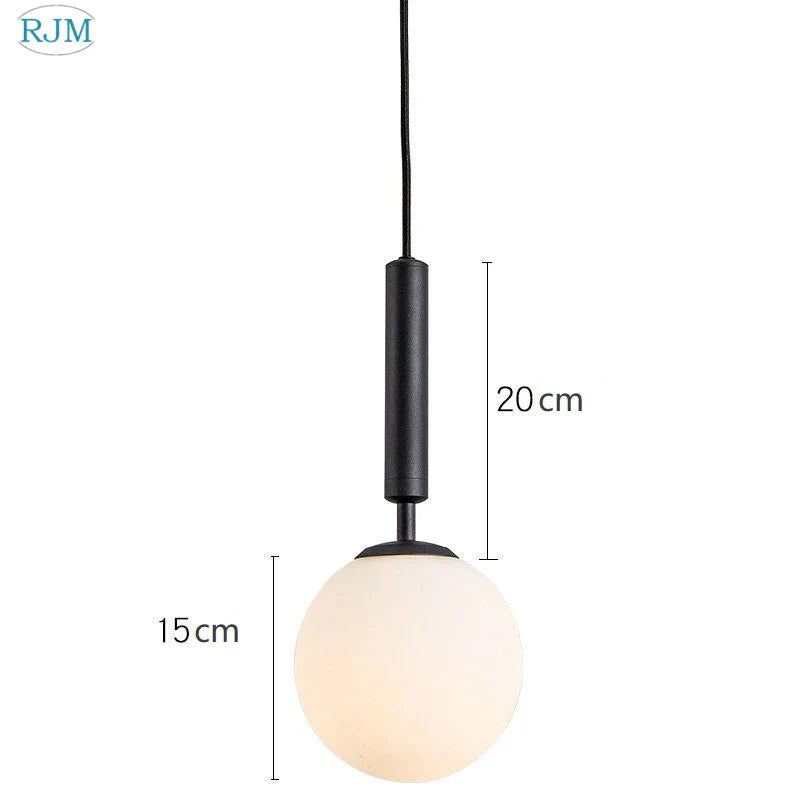 DecorBites™ Glass Ball LED Pendant Light: Nordic Modern, Single Head, Creative Design