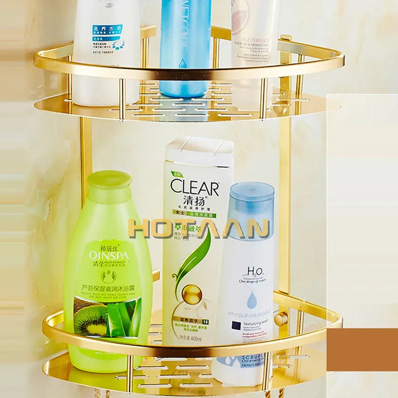 Gold Aluminum Shower Shelf
