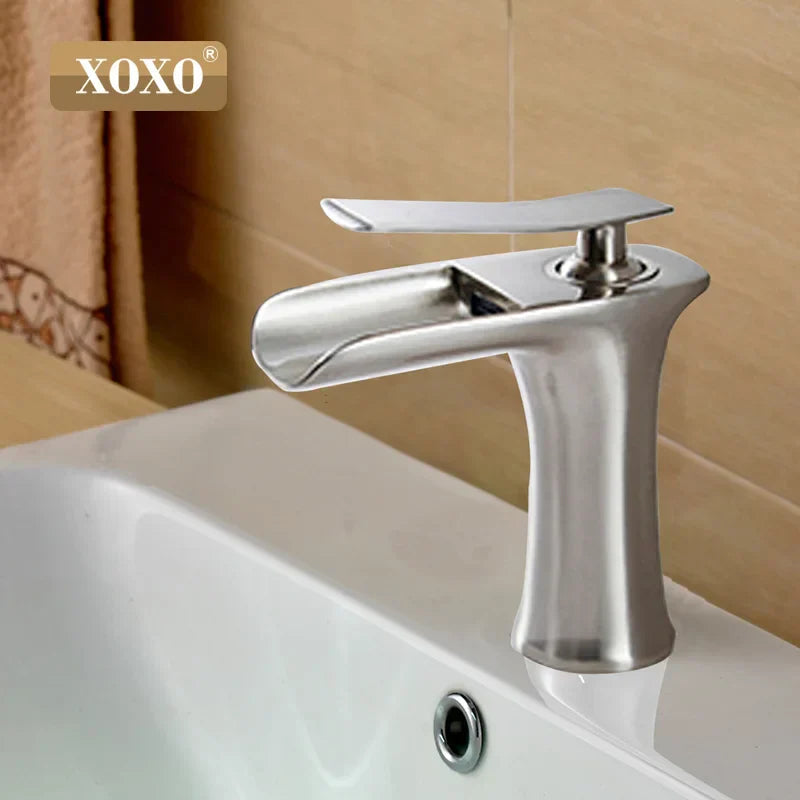 DecorBites™ Copper Waterfall Vanity Faucet for Modern Basin Mixer Tap - 83008W