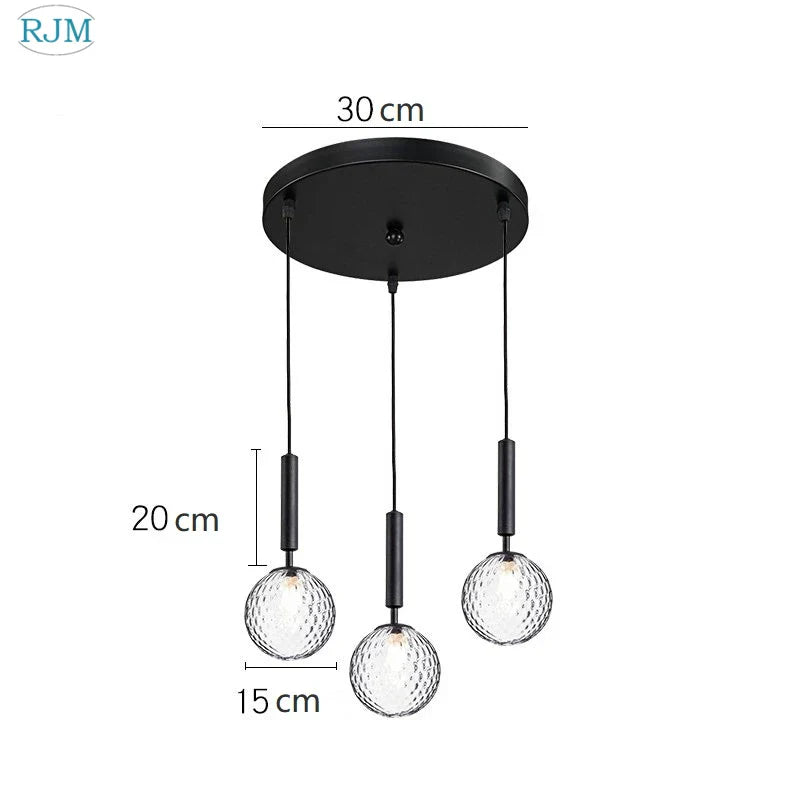 DecorBites™ Glass Ball LED Pendant Light: Nordic Modern, Single Head, Creative Design