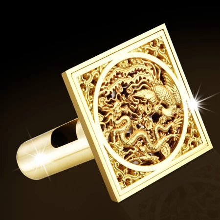 Gold Square Shower Drain Stainless Steel Gravity Flush