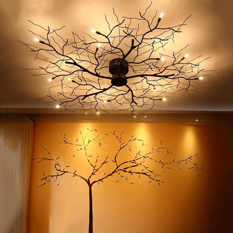 Iron LED Branch Ceiling Lamp