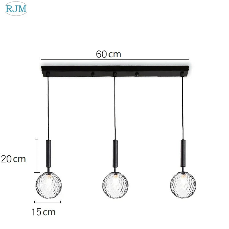 DecorBites™ Glass Ball LED Pendant Light: Nordic Modern, Single Head, Creative Design