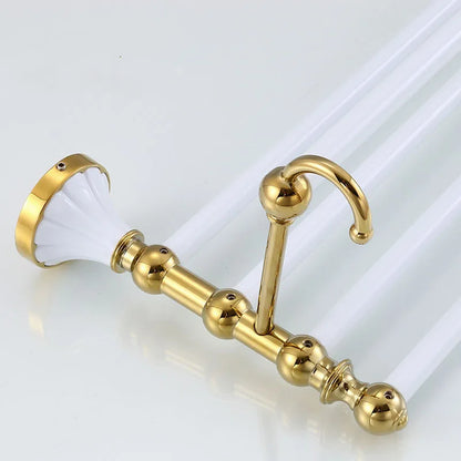 DecorBites™ Bathroom Accessories Set: Gold Finish Paper Holder, Towel Bar, Soap Holder, Towel Rack & More