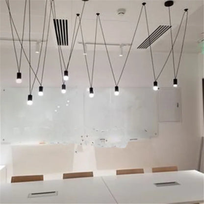 DecorBites™ Geometric LED Wire Pendant Chandelier - Industrial Home Decor Spider Lamp
