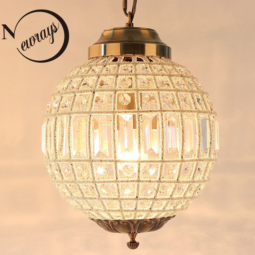 DecorBites™ Crystal Empire Ball Chandelier for Living Room Bedroom Hotel