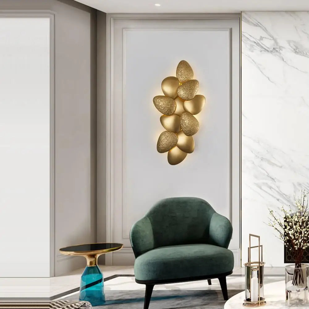 Gold LED Wall Sconce Iron Hallway Design