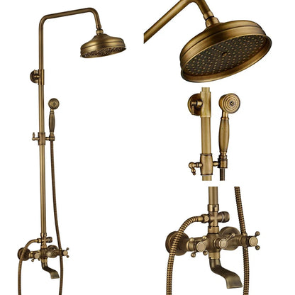 DecorBites™ Dual Handle Shower Faucet Set with 8" Rain Shower Head