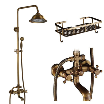 DecorBites™ Dual Handle Shower Faucet Set with 8" Rain Shower Head