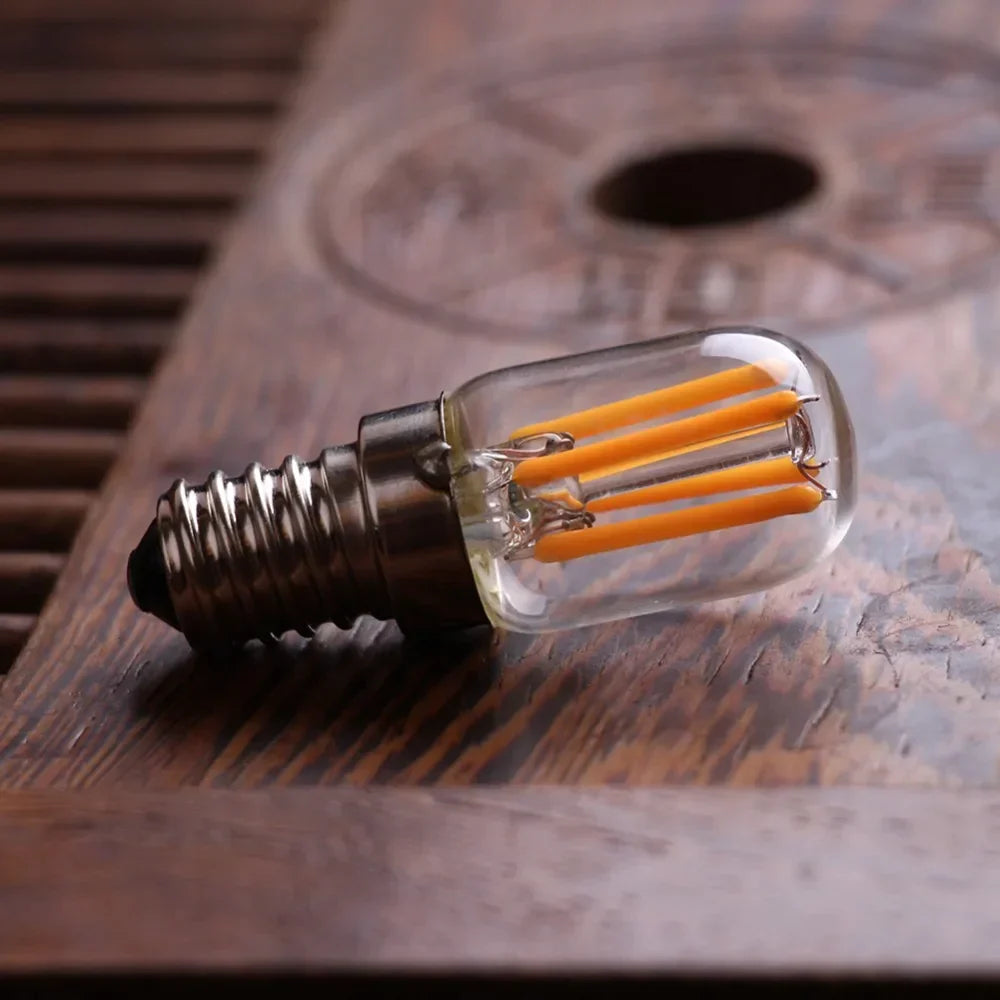 DecorBites™ Dimmable LED Tubular Bulb 220V E12 E14 Mini T20 2200K Refrigerator Light