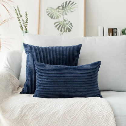 DecorBites™ Corduroy Flocking Velvet Pillow Cover, Soft Home Decor, 45x45cm/60x60cm