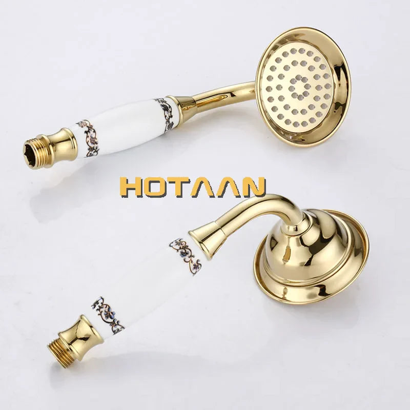 Gold Bath Tub Faucet Set