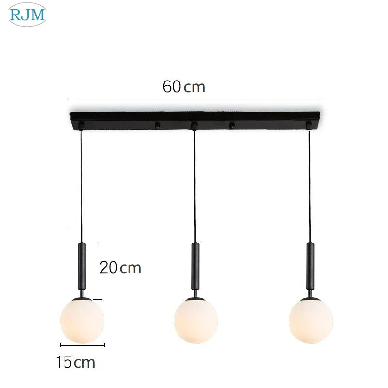 DecorBites™ Glass Ball LED Pendant Light: Nordic Modern, Single Head, Creative Design