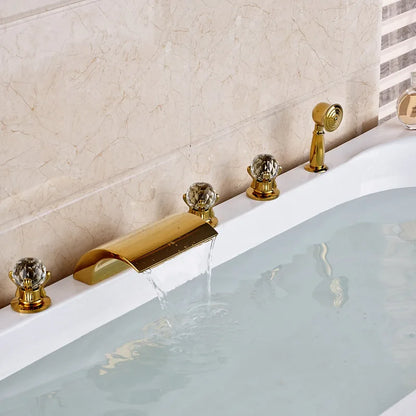 DecorBites™ LED Waterfall Bath Tub Faucet with Handshower