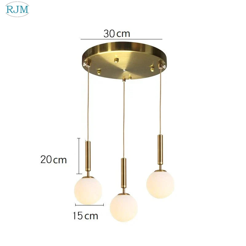 DecorBites™ Glass Ball LED Pendant Light: Nordic Modern, Single Head, Creative Design