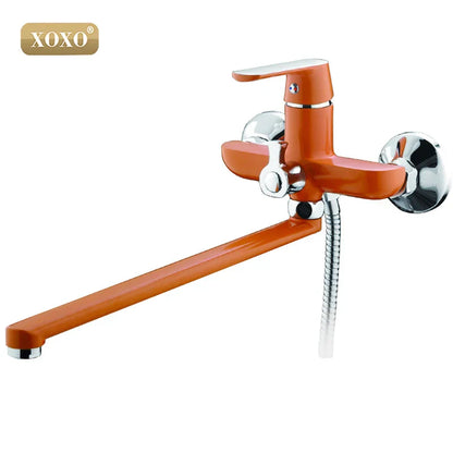 DecorBites™ Green Spray Painted Brass Bath Shower Faucet