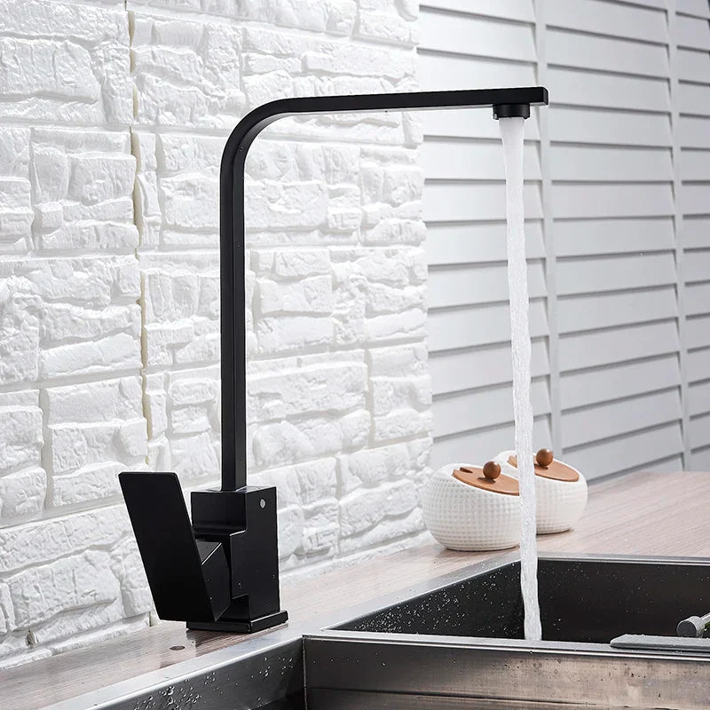 Brushed Gold Kitchen Faucet Premium Brass Build