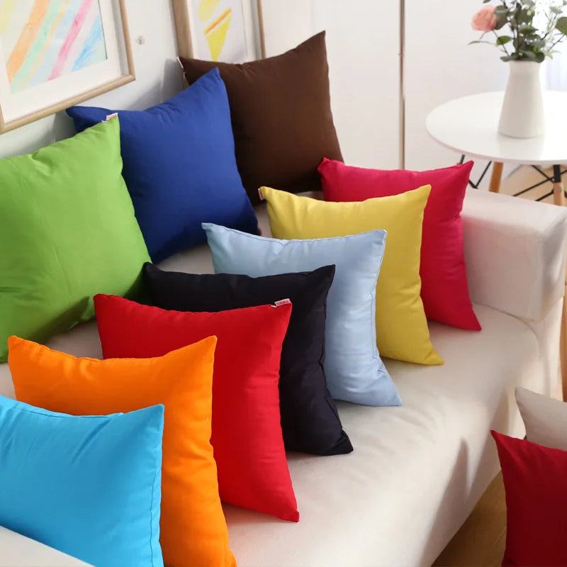 Canvas Jelly Color Pillow Covers