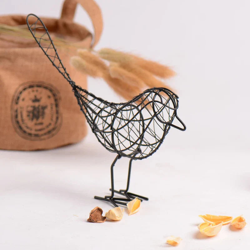 DecorBites™ Iron Bird Figurines: Nordic Abstract Statue for Home Decor, Living Room, Desk