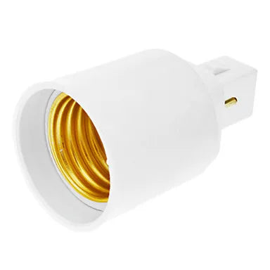 DecorBites™ LED Bulb Holder Socket Converter G24 to E27 Adapter - White