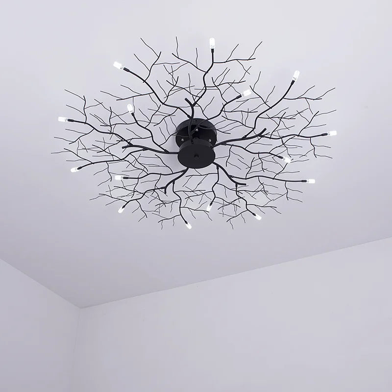 Iron LED Branch Ceiling Lamp
