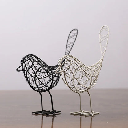 DecorBites™ Iron Bird Figurines: Nordic Abstract Statue for Home Decor, Living Room, Desk