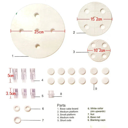 DecorBites™ 3 Layer Cake Frame Kit - Cake Decoration & Baking Structure Tool